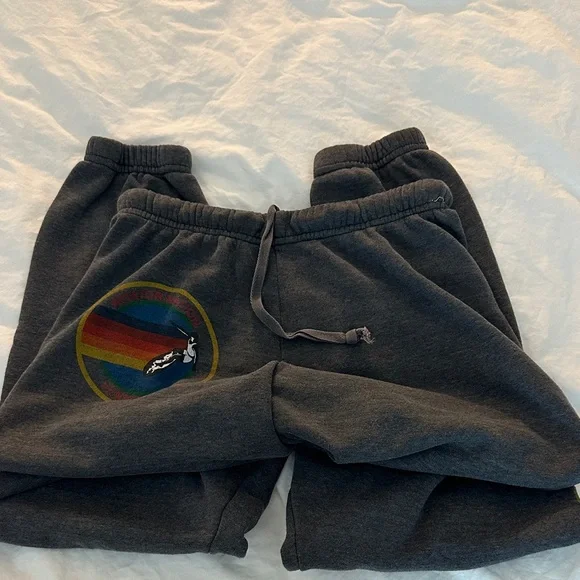 Aviator Nation Dark Gray Sweatpants charcoal size S woman - Picture 5 of 6